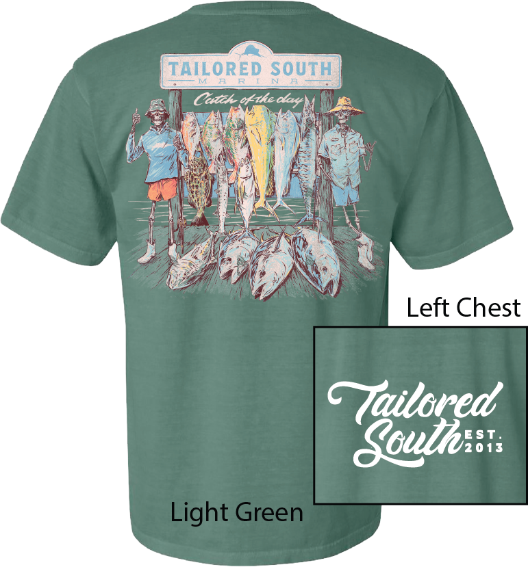 TS002 - Skeleton Fish Light Green