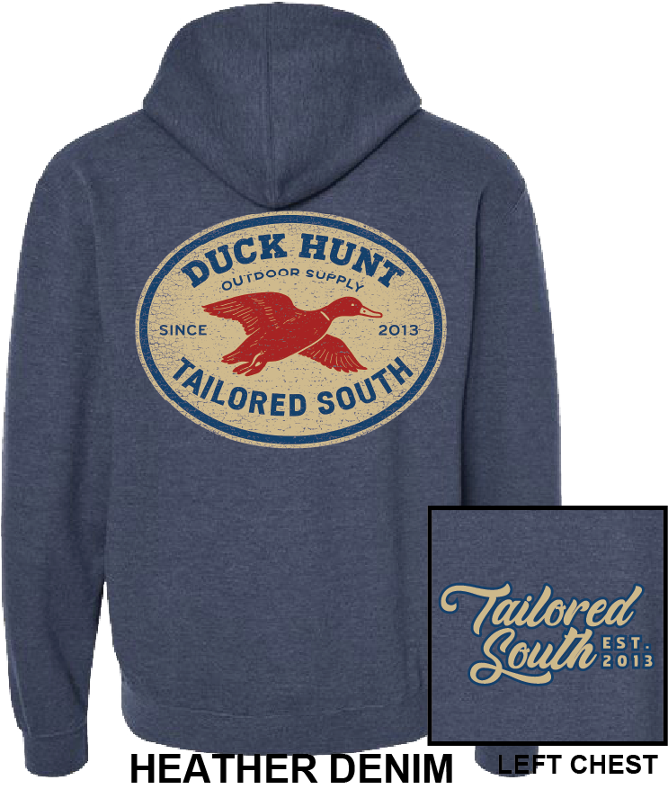 TS030HY - Oval Duck - Heather Denim Hoodie