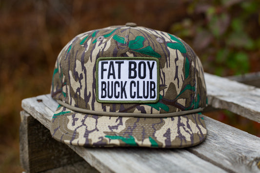 FF28 - Fat Boy Buck Club Patch - Gramps Green Leaf Camo