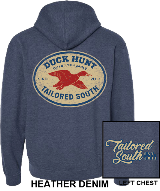 TS030HY - Oval Duck - Heather Denim Hoodie
