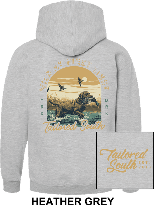 TS032HY - Wild At First Light - Heather Grey Hoodie